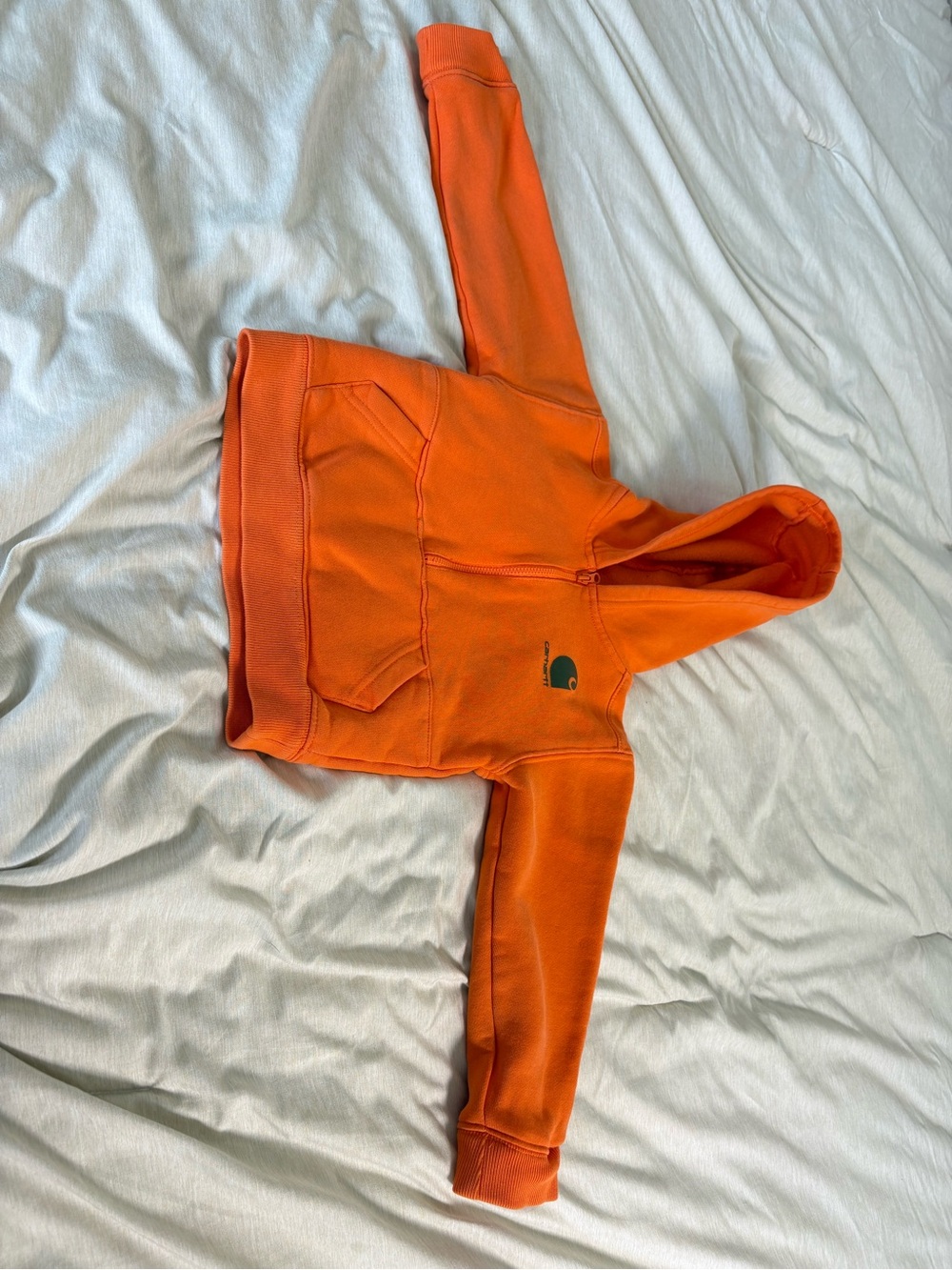 Carhartt Kids Orange Hooded Sweatshirt 3T